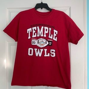 Temple University Football 2017 Gasparilla Bowl T-Shirt / Large